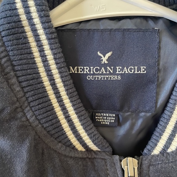 XS American Eagle “Honestly” Velvet Varsity Jacket - Picture 4 of 7